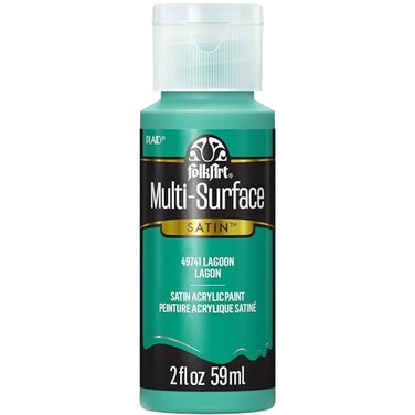 FolkArt MultiSurface Acrylic Craft Paint Lagoon 2 fl oz
