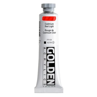 GOLDEN Heavy Body Acrylics Cadmium Red Light 2 fl oz Tube Professional Acrylic Paint Opaque