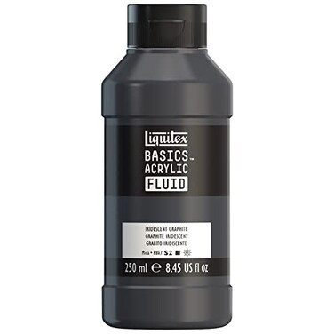 Liquitex BASICS Acrylic Fluid Paint 250ml 85oz Bottle Iridescent Graphite