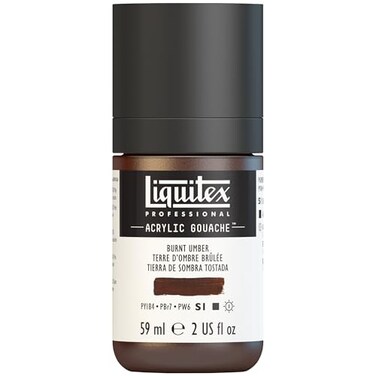 Liquitex Professional Acrylic Gouache 2oz 59ml Bottle Burnt Umber