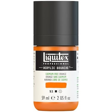 Liquitex Professional Acrylic Gouache 2oz 59ml Bottle CadmiumFree Orange