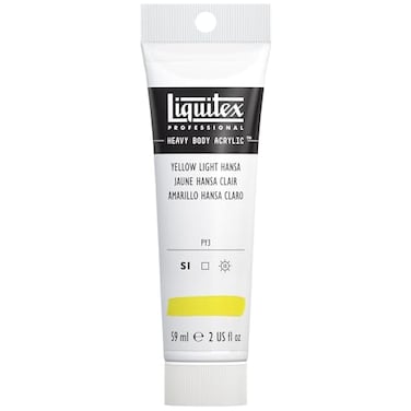 Liquitex Professional Heavy Body Acrylic Paint 2oz 59ml Tube Yellow Light Hansa