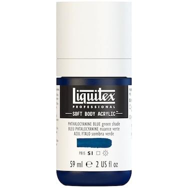 Liquitex Professional Soft Body Acrylic Paint 59ml 2oz Bottle Phthalocyanine Blue Green Shade