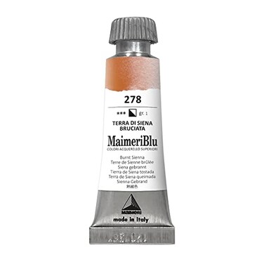 Maimeri Blu Watercolor Tube 12ml Burnt Sienna 278