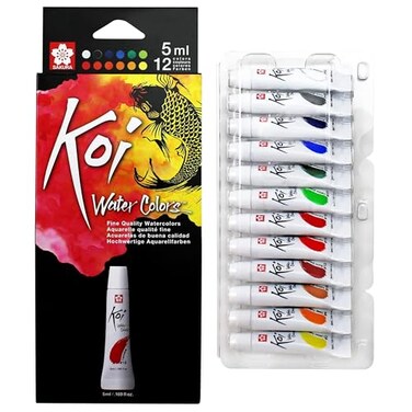 SAKURA Koi Water Color Paint 5ml Tubes 12 Colors XMW5L12SET