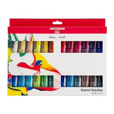 Amsterdam Royal Talens Acrylic Standard Tubes 20mlTubes Set of 24 100516105