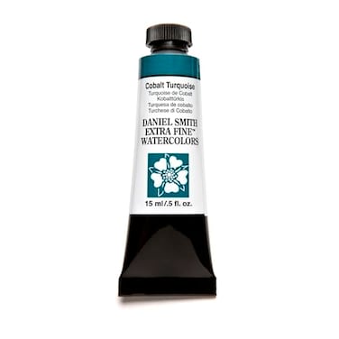 DANIEL SMITH 284600029 Cobalt Turquoise Extra Fine Watercolor 15ml Paint Tube 05 Fl Oz Pack of 1
