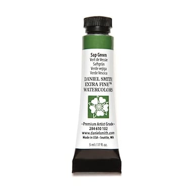 DANIEL SMITH Daniel Smith Extra Fine Watercolor Paint 5ml Tube Sap Green 284610102 017 Fl Oz Pack of 1