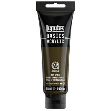Liquitex BASICS Acrylic Paint 118ml 4oz Tube Raw Umber