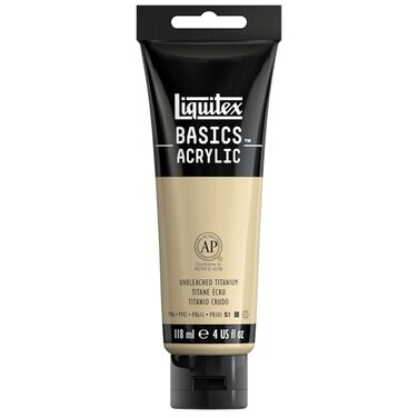 Liquitex BASICS Acrylic Paint 118ml 4oz Tube Unbleached Titanium
