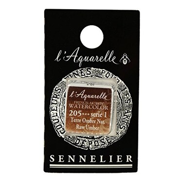 SENNELIER LAquarell French Watercolor Half Pan Replacement Raw Umber