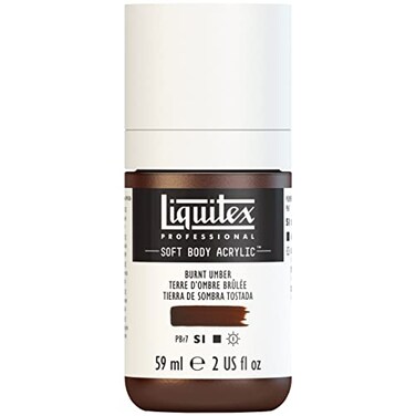 Liquitex Professional Soft Body Acrylic Paint 59ml 2oz Bottle Burnt Umber