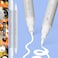 ARTISTRO 2 White DualTip Acrylic Paint Pens Multisurface Markers for Glass Rock Fabric Wood Plastic More 1 mm Fine Brush Tips
