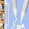 ARTISTRO 2 White DualTip Acrylic Paint Pens Multisurface Markers for Glass Rock Fabric Wood Plastic More 1 mm Fine Brush Tips