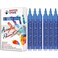 TFIVE Blue Acrylic Paint Marker Pens 6 Pack Medium Tip Permanent Acrylic Markers Blue Water Based Paint Pen for DIY Projects Rock Fabric Wood Leather Metal Ceramics Paper Glass Plastic