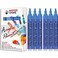 TFIVE Blue Acrylic Paint Marker Pens 6 Pack Medium Tip Permanent Acrylic Markers Blue Water Based Paint Pen for DIY Projects Rock Fabric Wood Leather Metal Ceramics Paper Glass Plastic