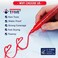 TFIVE Red Acrylic Paint Marker Pens 6 Pack Medium Tip Permanent Acrylic Markers Red Water Based Paint Pen for DIY Projects Rock Fabric Wood Leather Metal Ceramics Paper Glass Plastic