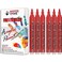TFIVE Red Acrylic Paint Marker Pens 6 Pack Medium Tip Permanent Acrylic Markers Red Water Based Paint Pen for DIY Projects Rock Fabric Wood Leather Metal Ceramics Paper Glass Plastic