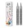 TFIVE Silver Paint Marker Pens 2 Pack Acrylic Permanent Marker 23mm Medium Tip Paint Pen for Art Projects Drawing Rock Painting Ceramic Glass Wood Plastic Metal Canvas DIY Crafts