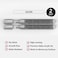 TFIVE Silver Paint Marker Pens 2 Pack Acrylic Permanent Marker 23mm Medium Tip Paint Pen for Art Projects Drawing Rock Painting Ceramic Glass Wood Plastic Metal Canvas DIY Crafts