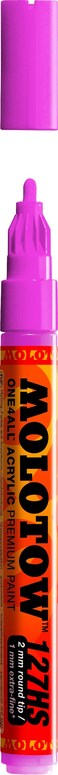 MOLOTOW ONE4ALL Acrylic Paint Marker 2mm Neon Pink 1 Each 127208