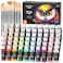 Shuttle Art 72 Pack Acrylic Paint Set 60 Colors Acrylic Paint Including Extra White Black 12 Brushes 2oz60ml Rich Pigmented Water Proof Ideal for Artists Beginners on Canvas Rock Wood Ceramic