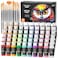 Shuttle Art 72 Pack Acrylic Paint Set 60 Colors Acrylic Paint Including Extra White Black 12 Brushes 2oz60ml Rich Pigmented Water Proof Ideal for Artists Beginners on Canvas Rock Wood Ceramic