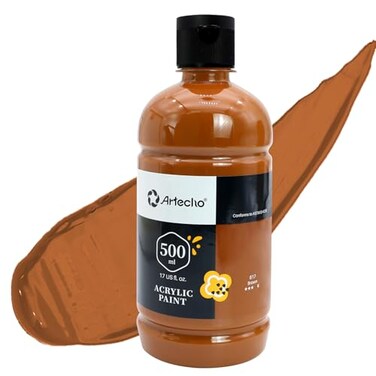 Artecho Brown Acrylic Paint 500ml 17oz Large Bottle