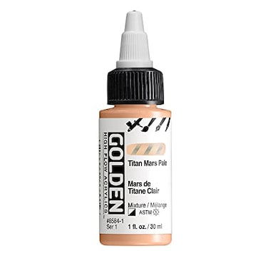 GOLDEN High Flow Acrylics Titan Mars Pale 1 fl oz Bottle Professional Acrylic Paint SemiOpaque