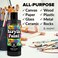 HIPPIE CRAFTER Black Acrylic Paint Premium Mars Black 8oz 236ml Bottle for Canvas and Outdoor Painting