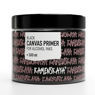 KAMENSKAYA Black Acrylic Gesso Primer for Alcohol Ink Painting on Canvases169 fl oz 500 ml