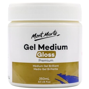 Mont Marte Premium Gel Medium Gloss 85oz 250ml Suitable for Acrylic Paints