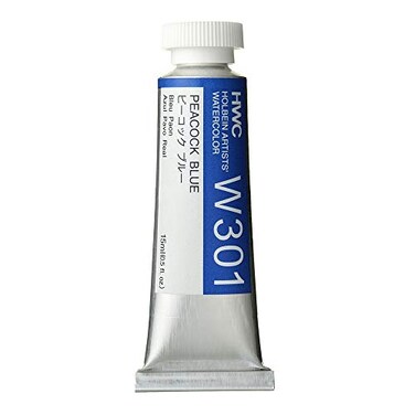 Holbein Artists Watercolor 15ml Tube Peacock Blue W301