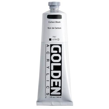 GOLDEN Heavy Body Acrylics Carbon Black 5 fl oz Tube Professional Acrylic Paint Opaque