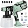 PICKITOLES 1000W HVLP Paint Sprayer HighEfficiency Electric Spray Gun with 6 NozzlesVariable Patterns Adjustable Flow 47oz 1400ml Detachable ContainerEasy to Clean for Home Improvement Projects Avocad