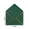 Homtable 100 Pack A7 Envelopes 5x7 Dark Green Gold Border 532x728 Inches