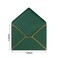 Homtable 100 Pack A7 Envelopes 5x7 Dark Green Gold Border 532x728 Inches