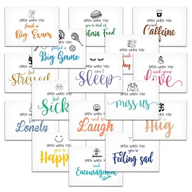 ZEDEV 16 Open When Envelopes Colorful EnvelopeLeaving Home Gift Gift for college students long distance friendsXF001