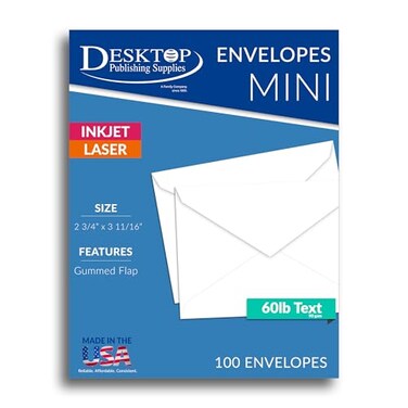 Desktop Publishing 2 34 x 3 1116 Florist Size Envelopes White 100 Pack