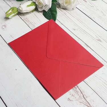 Lucky Star 25 PCS A7 Matte Red Envelopes535 x 77 inches Perfect for 5x7 WeddingsInvitation CardsBirthday Greeting Invite