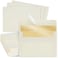 BEST PAPER Best Paper Greetings Invitation Envelopes 425 x 625 In A6 Ivory 50 Pack Gold Lined Peel Seal Closure Mail Envelopes for Weddings Birthdays