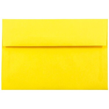 JAM Paper JAM PAPER A10 Colored Invitation Envelopes 6 x 9 12 Yellow Recycled 50Pack