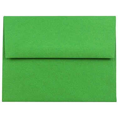 JAM Paper JAM PAPER A2 Colored Invitation Envelopes 4 38 x 5 34 Green Recycled 50Pack