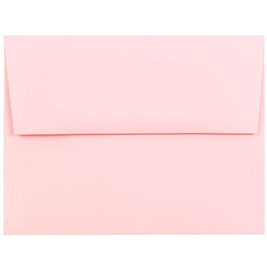 JAM Paper JAM PAPER A2 Premium Invitation Envelopes 4 38 x 5 34 Baby Pink Pastel 50Pack