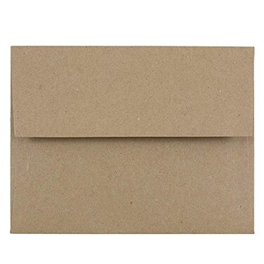 JAM Paper JAM PAPER A2 Premium Invitation Envelopes 4 38 x 5 34 Brown Kraft Paper Bag 50Pack