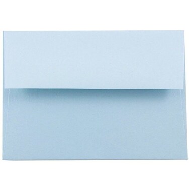 JAM Paper JAM PAPER A6 Premium Invitation Envelopes 4 34 x 6 12 Pastel Baby Blue 50Pack