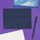 JAM Paper JAM PAPER A7 Premium Invitation Envelopes 5 14 x 7 14 Navy Blue 50Pack