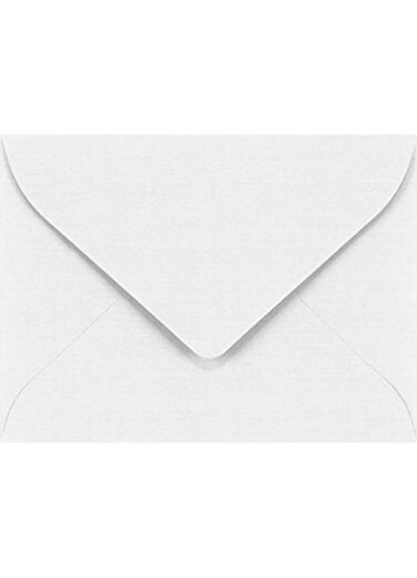 LUXPaper 17 Mini Envelopes 2 1116 x 3 1116 White Linen 80lb Text 50 Qty