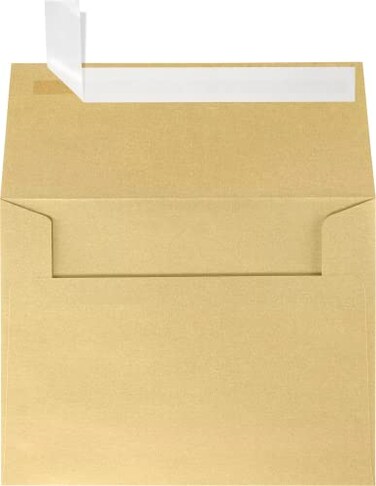 LUXPaper A2 Invitation Envelopes Peel Press 4 38 x 5 34 Blonde Gold Metallic 80lb Text 50 Qty