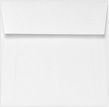LUXPaper Square Invitation Envelopes Peel Press 5 12 x 5 12 Bright White 80lb Text 50 Qty